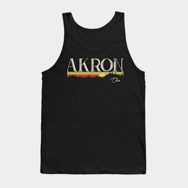 Akron Ohio Retro Vintage Custom Tank Top by aavejudo